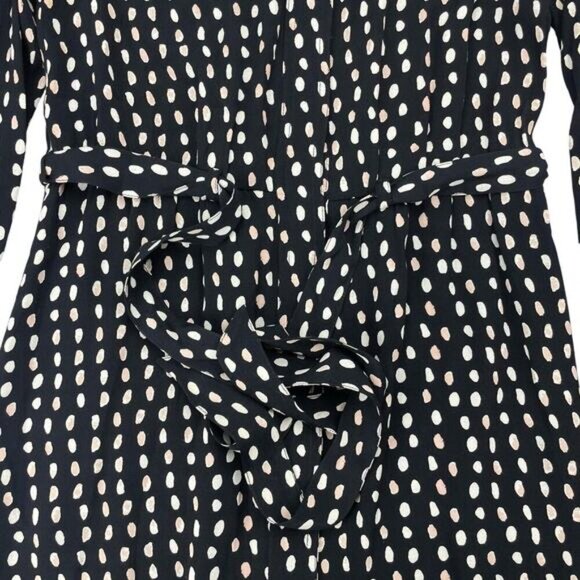 MADEWELL Paintdot Print Shirt Dress Sz XS Black - Picture 7 of 8